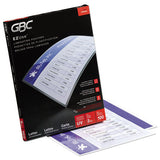 GBC EZUse Thermal Laminating Pouches, 3 mil, 9" x 11.5", Gloss Clear, 100/Box