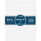 Geographics Inkjet, Laser Business Card - White - Recycled - 30% Recycled Content - 39051