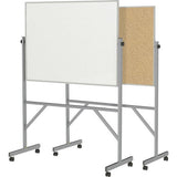 Ghent Reversible Cork Bulletin Board/Magnetic Whiteboard with Aluminum Frame - ARM1K34