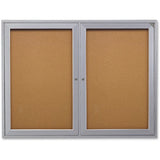 Ghent 2-Door Enclosed Indoor Bulletin Board - PA23648K
