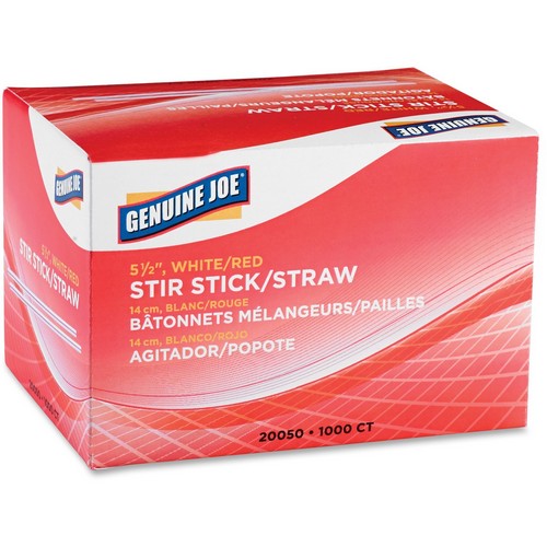 Genuine Joe 5-1/2" Plastic Stir Stick/Straws - 20050