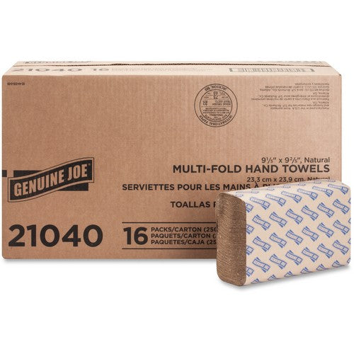Genuine Joe Multifold Natural Towels - 21040