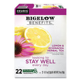 Bigelow Benefits Lemon and Echinacea Herbal K-Cup, 0.11 oz, 22/Box
