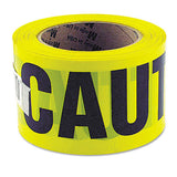 Great Neck Caution Safety Tape, Non-Adhesive, 3" x 1,000 ft, Yellow