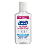 PURELL Advanced Gel Hand Sanitizer, 2 oz Flip-Cap Bottle, Refreshing Scent, 24/Carton