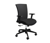 Global Vion – Lush Charcoal Dimension Mesh Medium Back Tilter Task Chair in Vibrant Fabric for the Modern Office, Home and Business