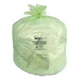 Heritage Biotuf Compostable Can Liners, 23 to 30 gal, 1 mil, 28" x 45", Green, 125/Carton