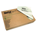 Heritage Biotuf Compostable Can Liners, 64 gal, 0.8 mil, 47" x 60", Green, 125/Carton