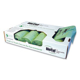 Heritage Biotuf Compostable Can Liners, 60 to 64 gal, 1 mil, 47" x 60", Green, 100/Carton