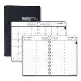 House of Doolittle 24/7 Recycled Daily Appointment Book/Monthly Planner, 10 x 7, Black Cover, 12-Month (Jan to Dec): 2022