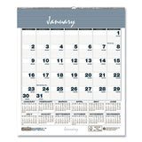 House of Doolittle Bar Harbor Recycled Wirebound Monthly Wall Calendar, 6 x 7, White/Blue/Gray Sheets, 12-Month (Jan-Dec): 2022