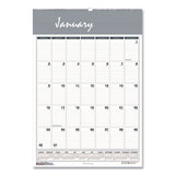 House of Doolittle Bar Harbor Recycled Wirebound Monthly Wall Calendar, 15.5 x 22, White/Blue/Gray Sheets, 12-Month (Jan-Dec): 2022