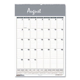 House of Doolittle Bar Harbor Recycled Wirebound Monthly Wall Calendar, 12 x 17, White/Blue/Gray Sheets, 12-Month (Aug-July): 2022-2023
