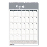 House of Doolittle Bar Harbor Recycled Wirebound Monthly Wall Calendar, 15.5 x 22, White/Blue/Gray Sheets, 12-Month (Aug-July): 2022-2023