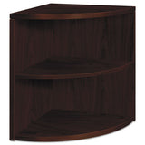 HON 10500 Series Two-Shelf End Cap Bookshelf, 24w x 24d x 29.5h, Mahogany