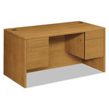 HON 10500 Series Double Pedestal Desk, 60" x 30" x 29.5", Harvest