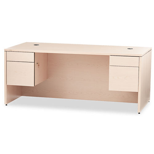 HON 10500 Series Double Pedestal Desk, 72" x 36" x 29.5", Natural Maple