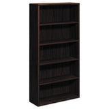 HON 10700 Series Wood Bookcase, Five-Shelf, 36w x 13.13d x 71h, Mahogany