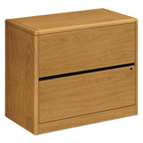 HON 10700 Series Locking Lateral File, 2 Legal/Letter-Size File Drawers, Harvest, 36" x 20" x 29.5"