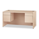 HON 10700 Series Double Pedestal Desk with Three-Quarter Height Pedestals, 60" x 30" x 29.5", Natural Maple