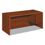 HON 10700 Series "L" Workstation Desk with Three-Quarter Height Pedestal on Right, 66" x 30" x 29.5", Cognac