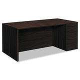 HON 10700 Series Single Pedestal Desk with Full-Height Pedestal on Right, 72" x 36" x 29.5", Mahogany