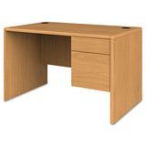 HON 10700 Series Single Pedestal Desk with Three-Quarter Height Right Pedestal, 48" x 30" x 29.5", Harvest
