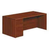 HON 10700 Series Single Pedestal Desk with Full-Height Pedestal on Left, 72" x 36" x 29.5", Cognac