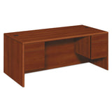 HON 10700 Series Double Pedestal Desk with Three-Quarter Height Pedestals, 72" x 36" x 29.5", Cognac