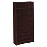 HON 1870 Series Bookcase, Six-Shelf, 36w x 11.5d x 72.63h, Mahogany