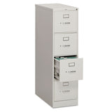 HON 310 Series Vertical File, 4 Letter-Size File Drawers, Light Gray, 15" x 26.5" x 52"