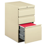HON Brigade Mobile Pedestal with Pencil Tray Insert Left/Right, 3-Drawers: Box/Box/File, Letter, Putty, 15" x 22.88" x 28"