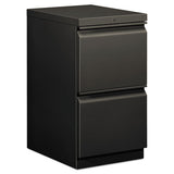 HON Brigade Mobile Pedestal, Left or Right, 2 Letter-Size File Drawers, Charcoal, 15" x 19.88" x 28"