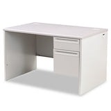 HON 38000 Series Right Pedestal Desk, 48" x 30" x 29.5", Light Gray