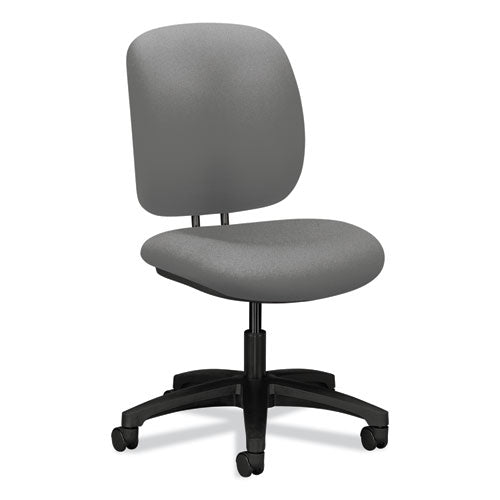HON ComforTask Task Swivel Chair, Supports Up to 300 lb, 15" to 20" Seat Height, Frost Seat/Back, Black Base