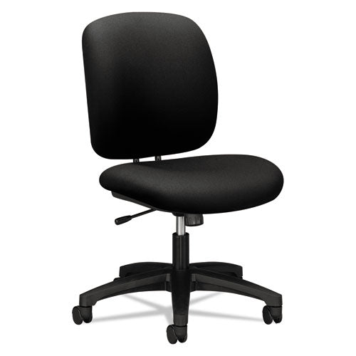 HON ComforTask Center-Tilt Task Chair, Supports Up to 300 lb, 17" to 22" Seat Height, Black