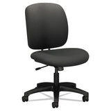 HON ComforTask Center-Tilt Task Chair, Supports Up to 300 lb, 17" to 22" Seat Height, Iron Ore Seat/Back, Black Base