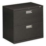 HON Brigade 600 Series Lateral File, 2 Legal/Letter-Size File Drawers, Charcoal, 30" x 18" x 28"