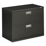 HON Brigade 600 Series Lateral File, 2 Legal/Letter-Size File Drawers, Charcoal, 36" x 18" x 28"