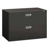 HON Brigade 600 Series Lateral File, 2 Legal/Letter-Size File Drawers, Charcoal, 42" x 18" x 28"