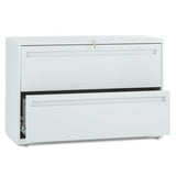 HON Brigade 700 Series Lateral File, 2 Legal/Letter-Size File Drawers, Light Gray, 42" x 18" x 28"