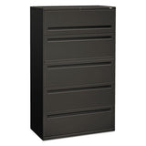 HON Brigade 700 Series Lateral File, 4 Legal/Letter-Size File Drawers, 1 File Shelf, 1 Post Shelf, Charcoal, 42" x 18" x 64.25"