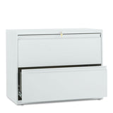 HON Brigade 800 Series Lateral File, 2 Legal/Letter-Size File Drawers, Light Gray, 36" x 18" x 28"