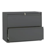 HON Brigade 800 Series Lateral File, 2 Legal/Letter-Size File Drawers, Charcoal, 36" x 18" x 28"
