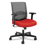 HON Convergence Mid-Back Task Chair, Swivel-Tilt, Supports Up to 275 lb, 16.5" to 21" Seat Height, Red Seat, Black Back/Base