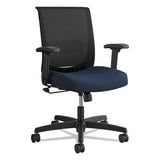 HON Convergence Mid-Back Task Chair, Swivel-Tilt, Supports Up to 275 lb, 16.5" to 21" Seat Height, Navy Seat, Black Back/Base