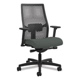 HON Ignition 2.0 Reactiv Mid-Back Task Chair, Supports Up to 300 lb, 17" to 22" Seat Height, Iron Ore Seat, Black Back/Base