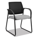 HON Ignition Series Mesh Back Guest Chair with Sled Base, 25" x 22" x 34", Frost Seat, Black Back/Base