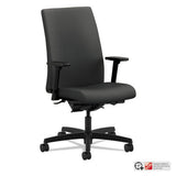 HON Ignition Series Mid-Back Work Chair, Supports Up to 300 lb, 17" to 22" Seat Height, Iron Ore Seat/Back, Black Base