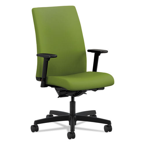 HON Ignition Series Mid-Back Work Chair, Supports Up to 300 lb, 17" to 22" Seat Height, Pear Seat/Back, Black Base